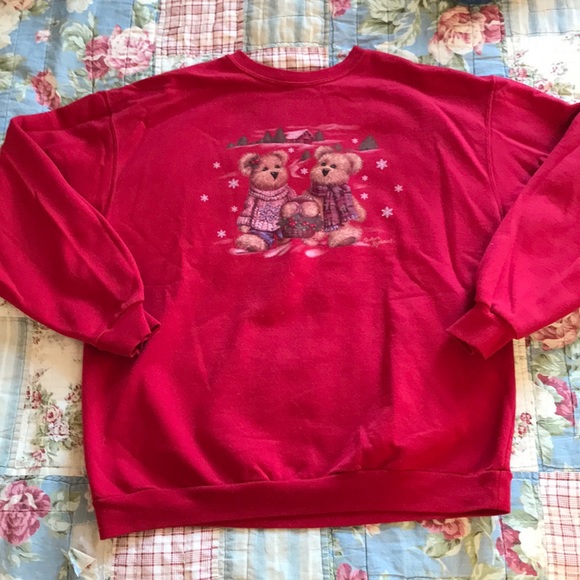 Vintage 90s Northern Reflections Winter Bear Crewneck Sweater - Picture 1 of 6